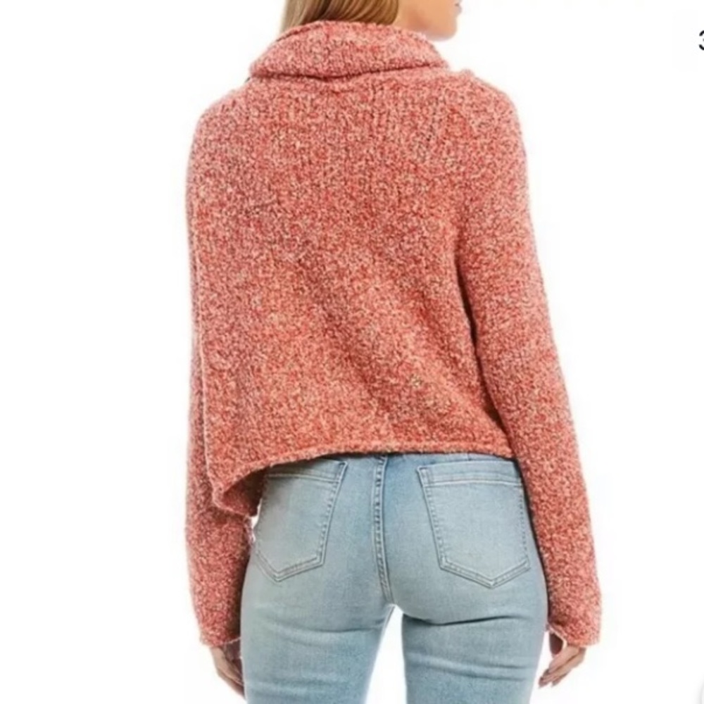 Free people cowl neck BFF sweater red lotus - Picture 8 of 9